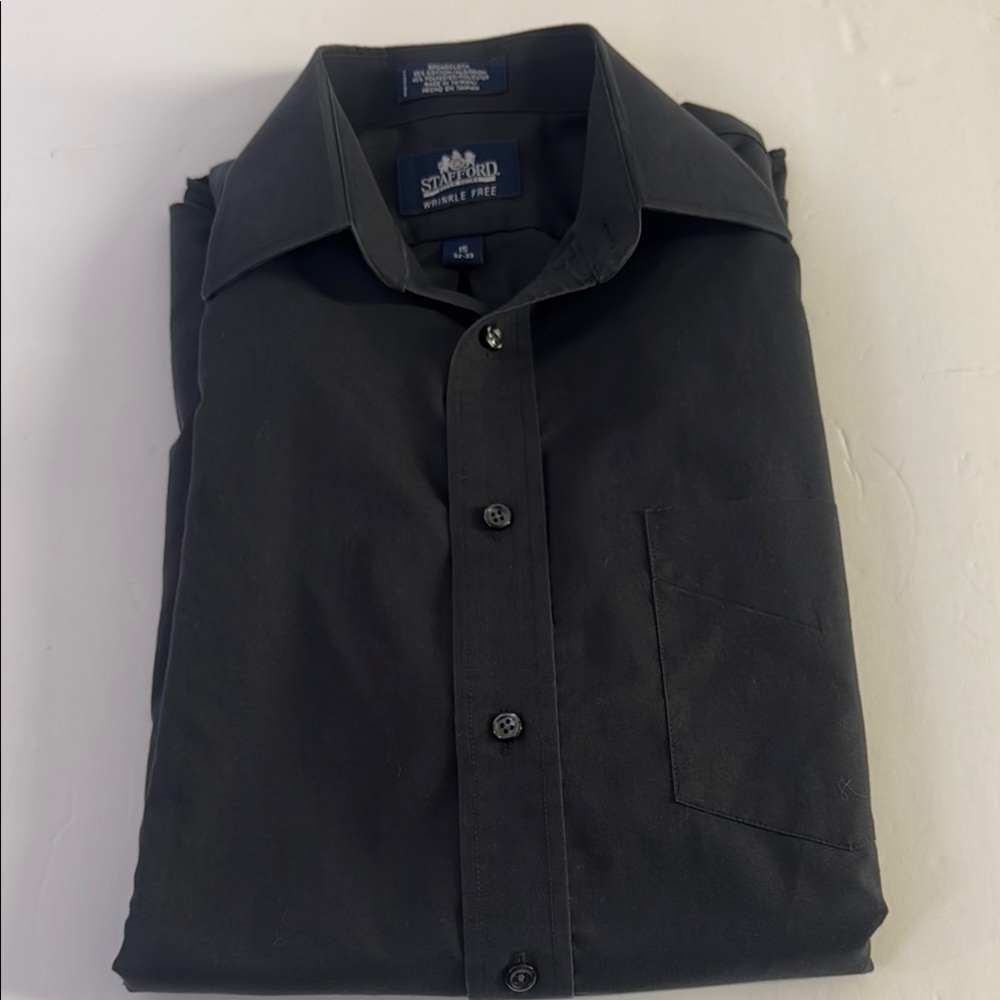Stafford Black Dress Shirt
